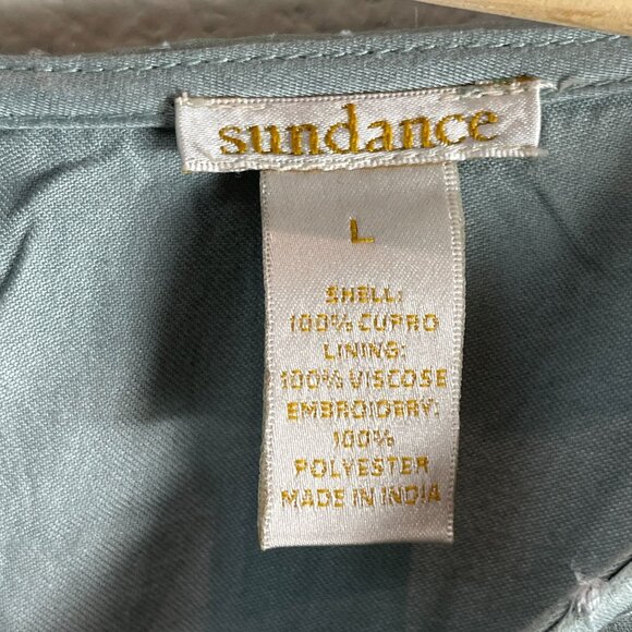 Sundance Womens Large Princess Dreams Embroidered Boho Bell Sleeve Sheath Dress - Picture 6 of 13